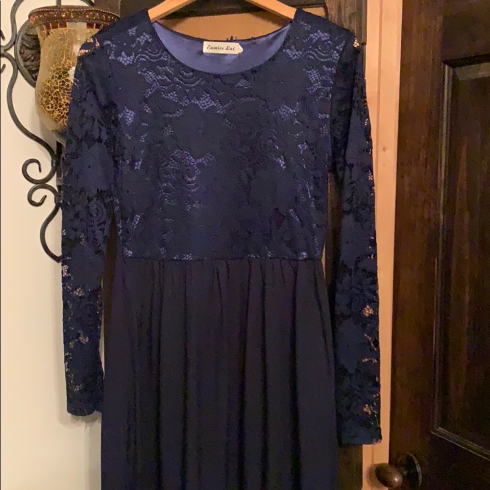 Eunice Lai Long Sleeve Lace Dress